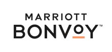 Marriott Bonvoy logo: the brand wordmark with &ldquo;MARRIOTT&rdquo; above &ldquo;BONVOY,&rdquo; featuring a small orange arc under the &ldquo;Y&rdquo; on a white background. Ending sentence.