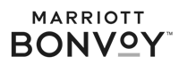 The image shows the Marriott Bonvoy logo, featuring the &ldquo;MARRIOTT&rdquo; and &ldquo;BONVOY&rdquo; branding. logo on footer section.
